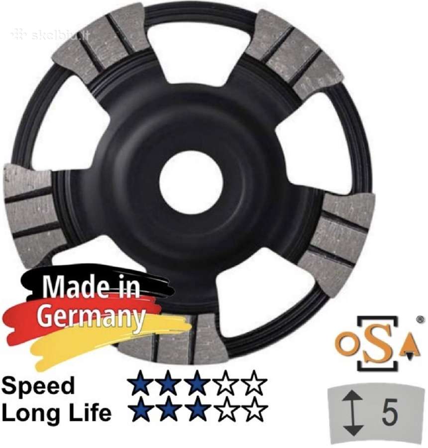 Šlifavimo diskas Samedia Ubm, 125 mm x 22.2 mm