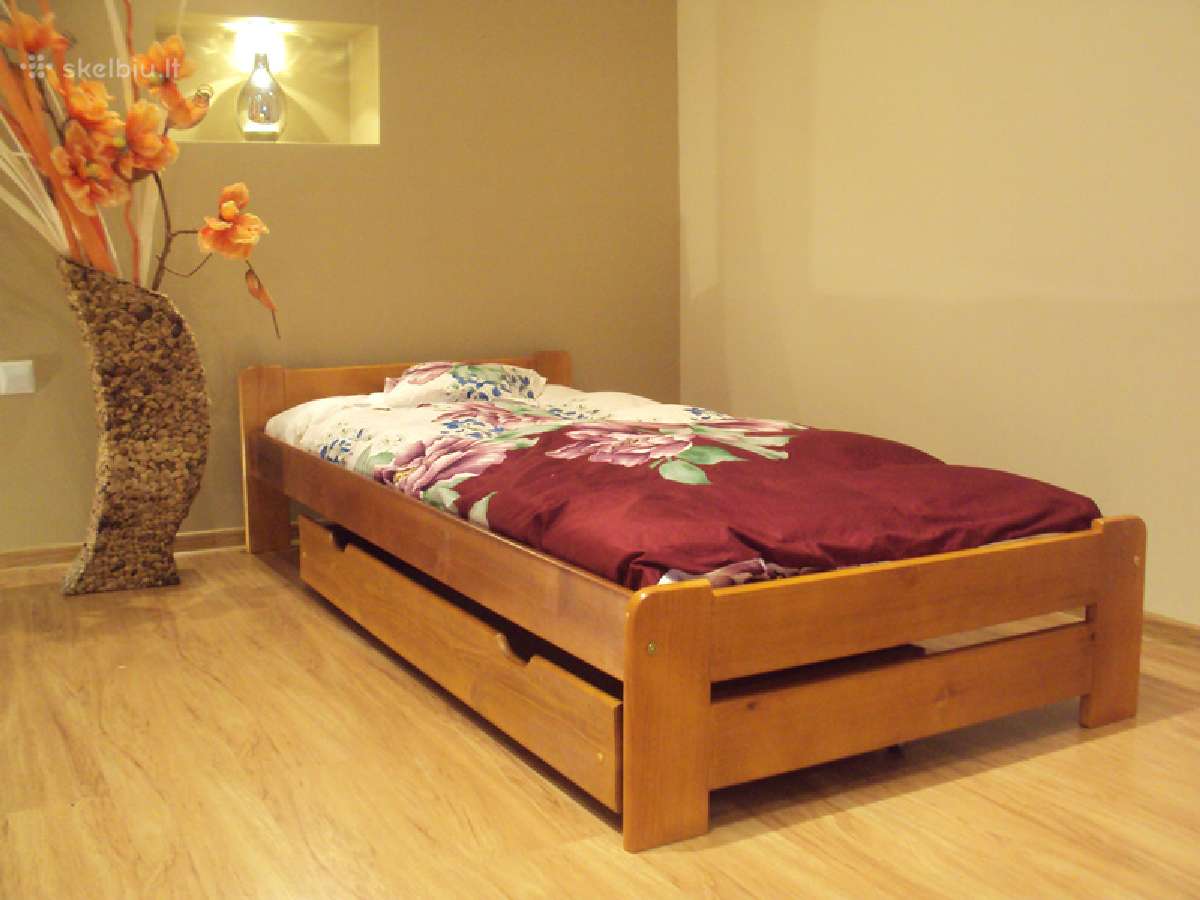 Akcija! Nauja medinė lova 140x200 tik 135eur - nuotraukos Nr. 7