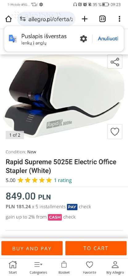 Elektrinis skobų susegėjas' Rapid 5025e' - nuotraukos Nr. 3