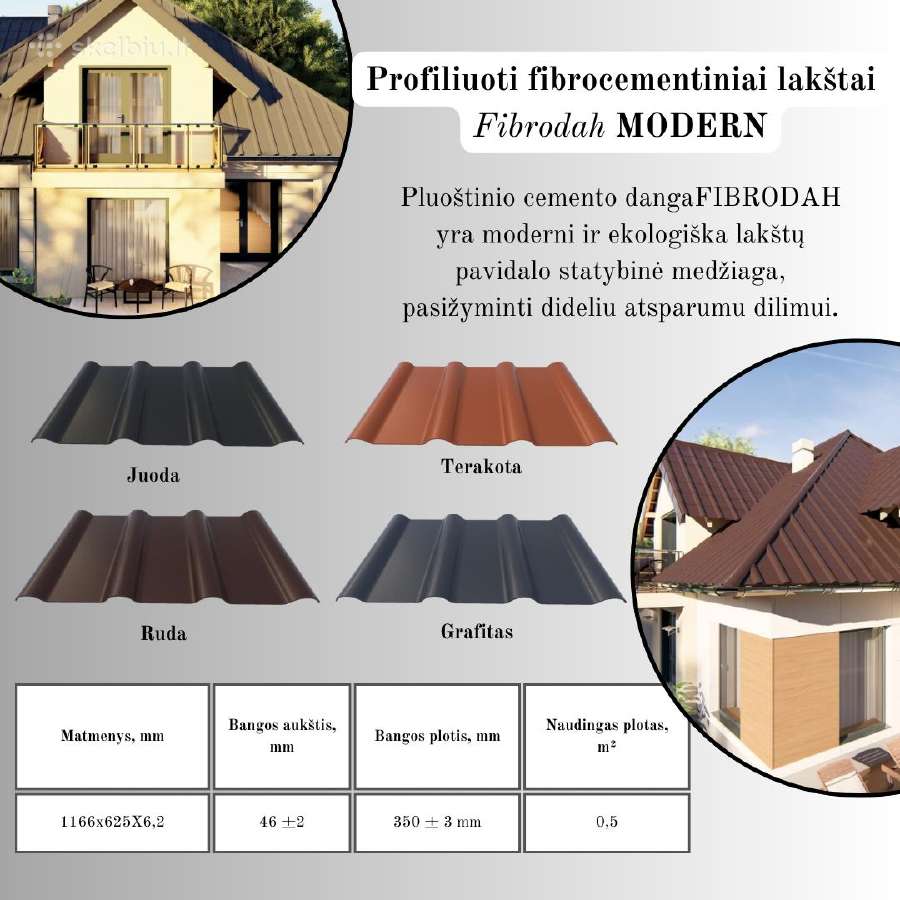 Beabestis Šiferis tik nuo 5,70 Eur/lapas - nuotraukos Nr. 13