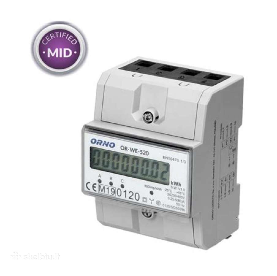 Modulinis elektros energijos skaitiklis 3f 5(80)a