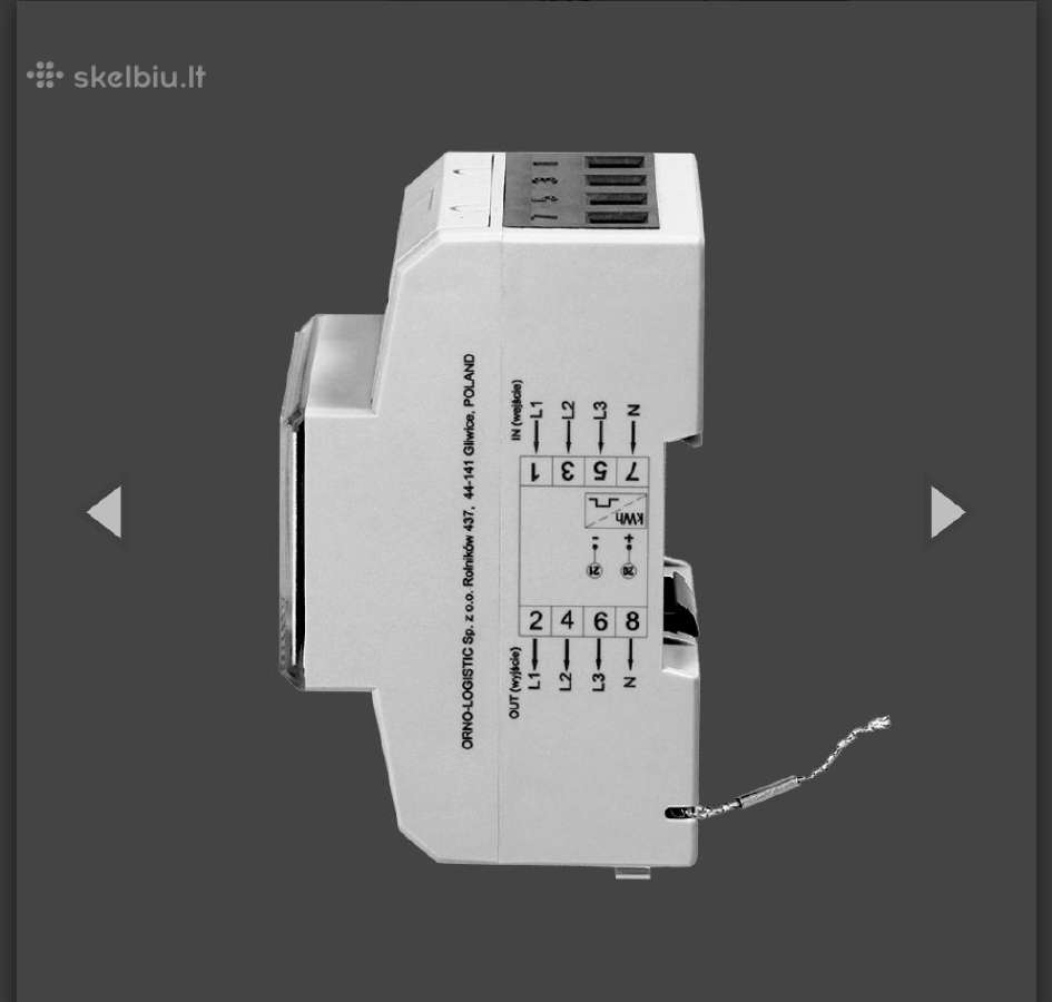 Modulinis elektros energijos skaitiklis 3f 5(80)a - nuotraukos Nr. 2