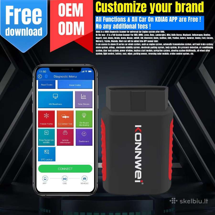 Kdiag Mini Automobilio diagnostika valdoma telefon - nuotraukos Nr. 5