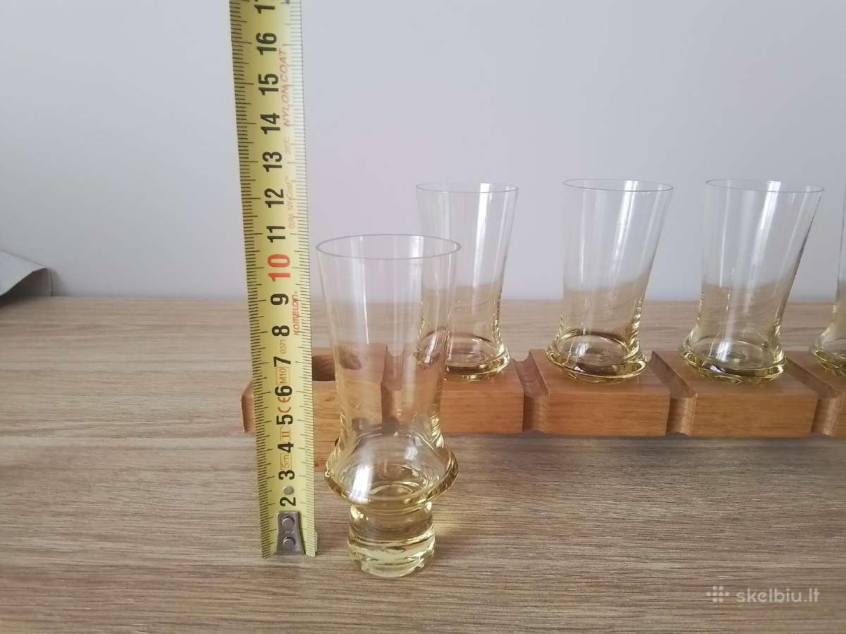 Gelsvo stiklo taurelės - nuotraukos Nr. 4