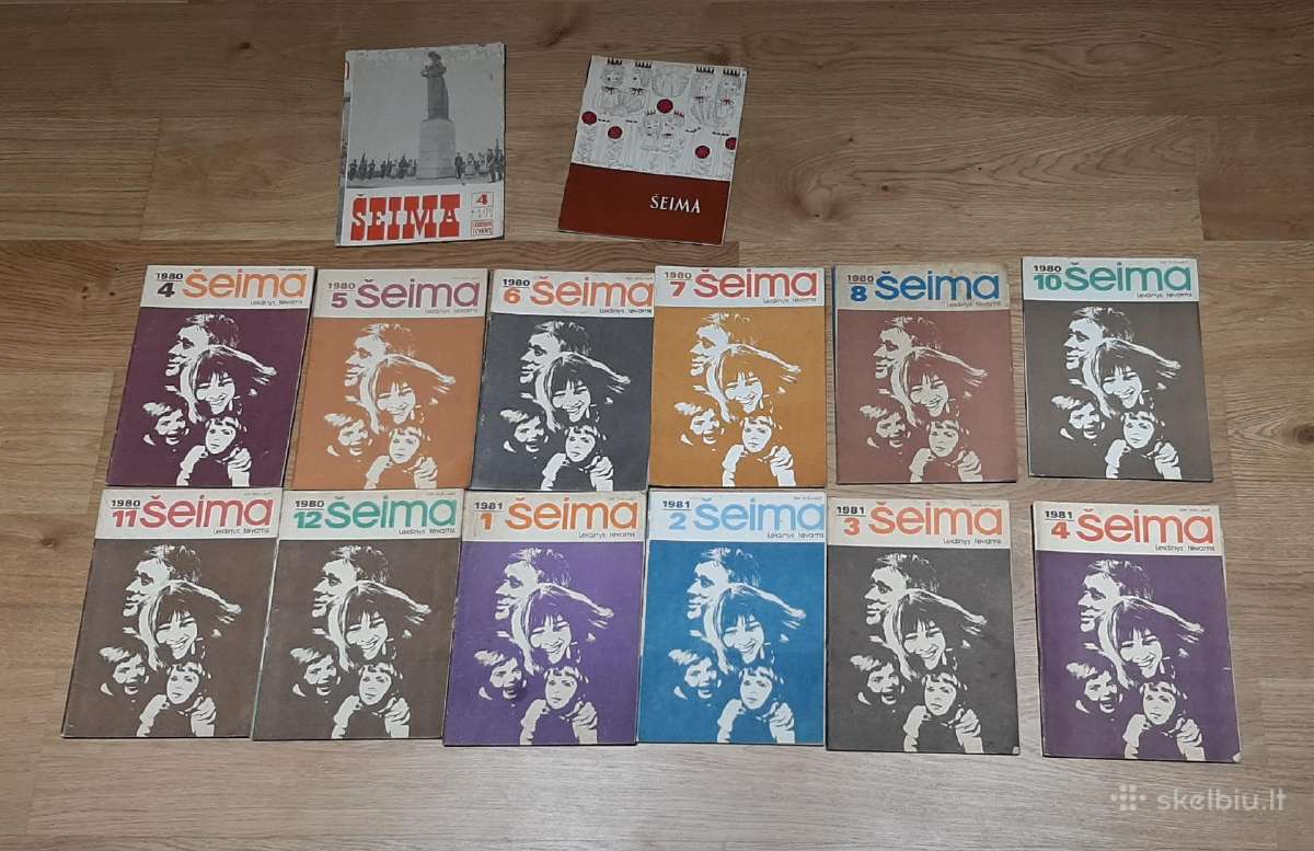 Sovietinių žurnalų rinkinys Šeima 1971- 1981