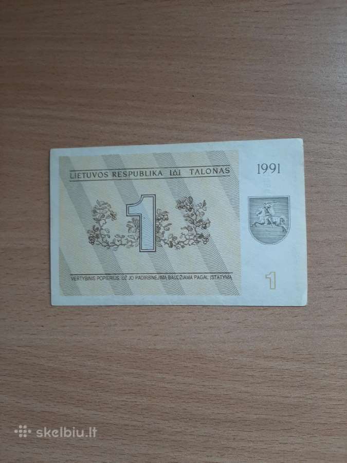 Parduodu 1taloną ,1991m.kaina 5€(driežai).