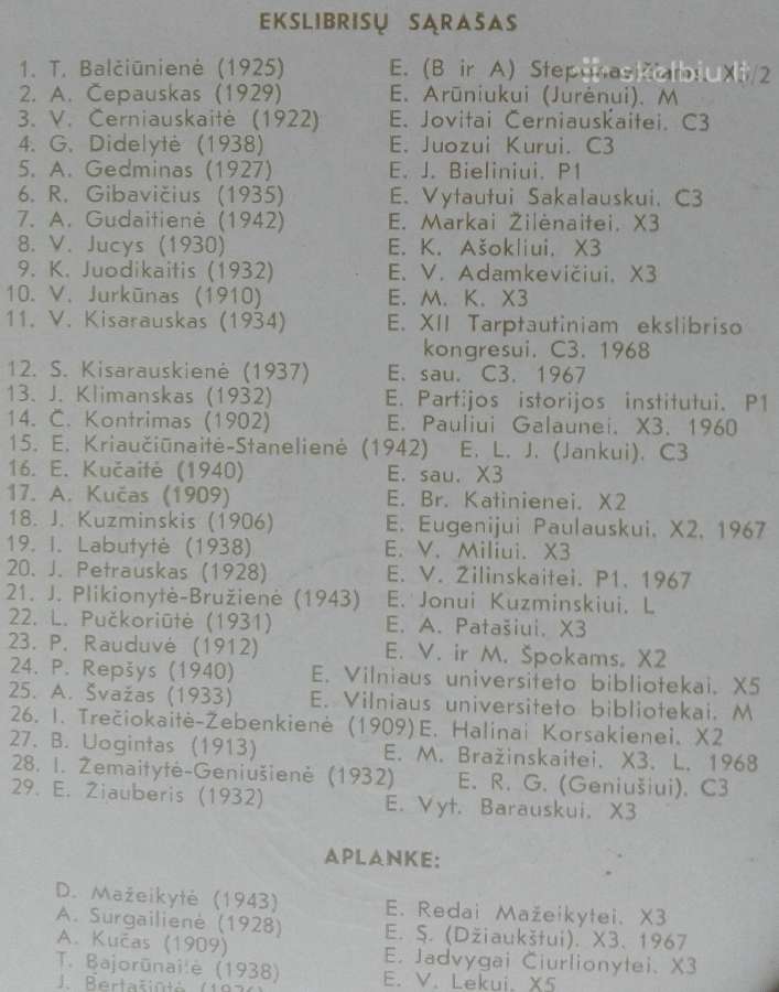 2007. Ekslibrisai Vi ir VII Rinkiniai - nuotraukos Nr. 2