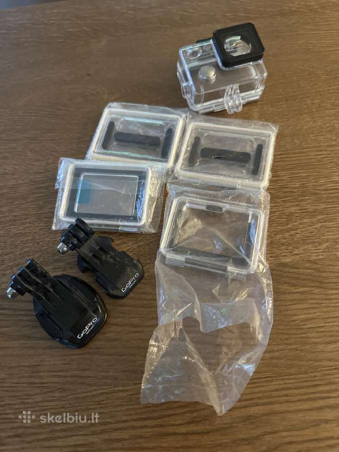 Go pro kameros dėklas po vandeniu bei kiti priedai