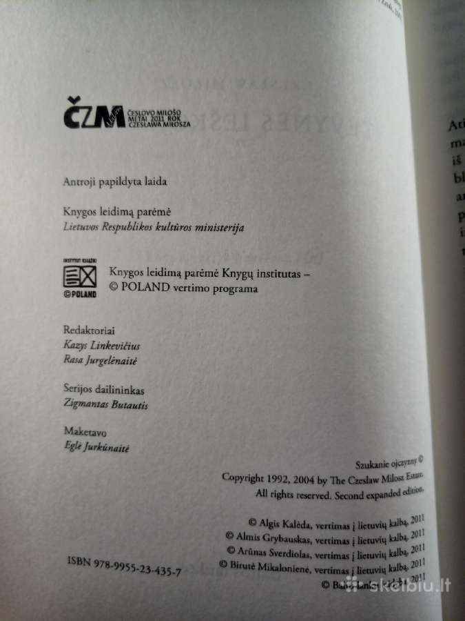 Czesław Miłosz Tėvynės ieškojimas 2011 m. - nuotraukos Nr. 4