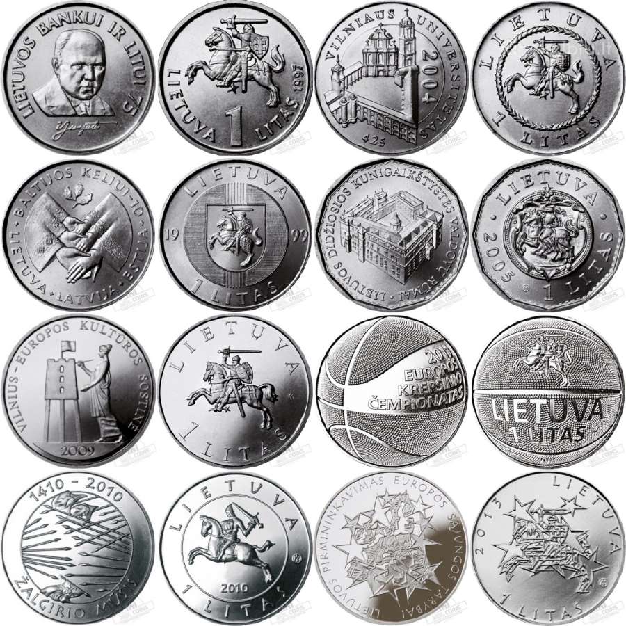1997-2013 metų proginių litų Unc komplektas - nuotraukos Nr. 2