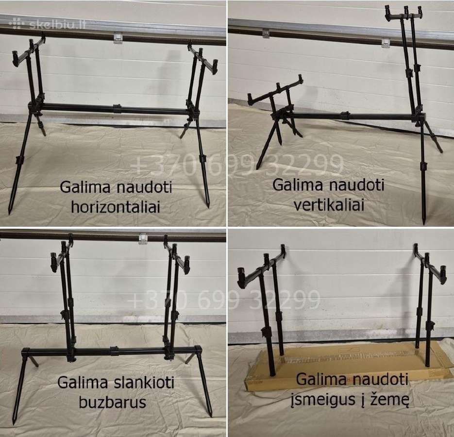 Meškerių karpinis stovas Hirisi 2 ir/ar 3 kotams - nuotraukos Nr. 3