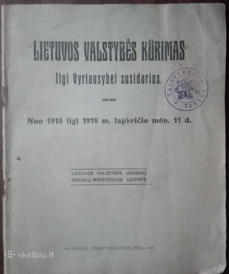 2036. Lietuvos Valstybės Kūrimas Ligi Vyriausybei
