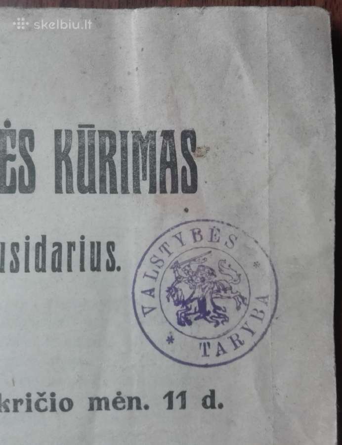 2036. Lietuvos Valstybės Kūrimas Ligi Vyriausybei - nuotraukos Nr. 2