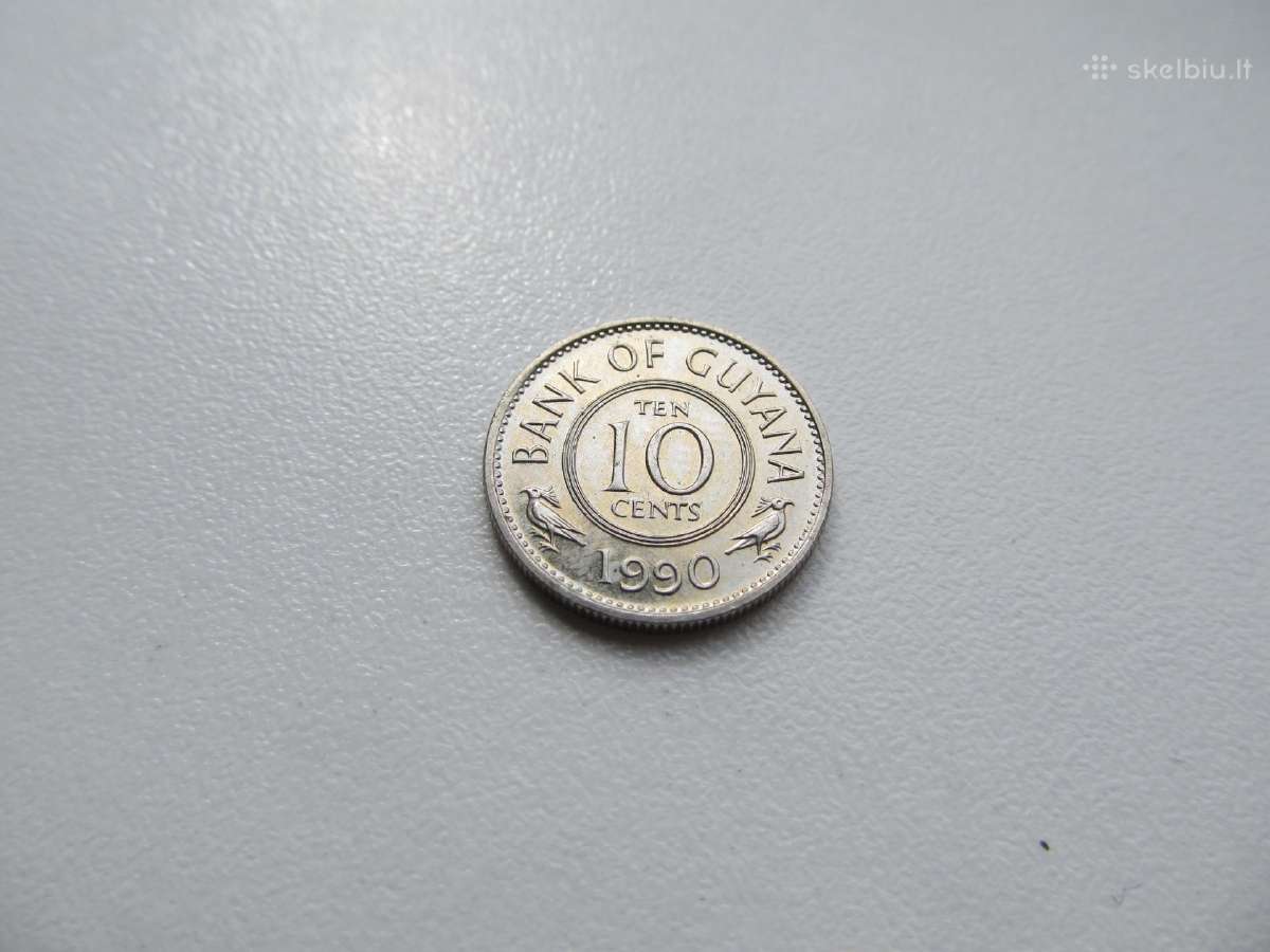 10 ir 25 centai , Gajana , 1990