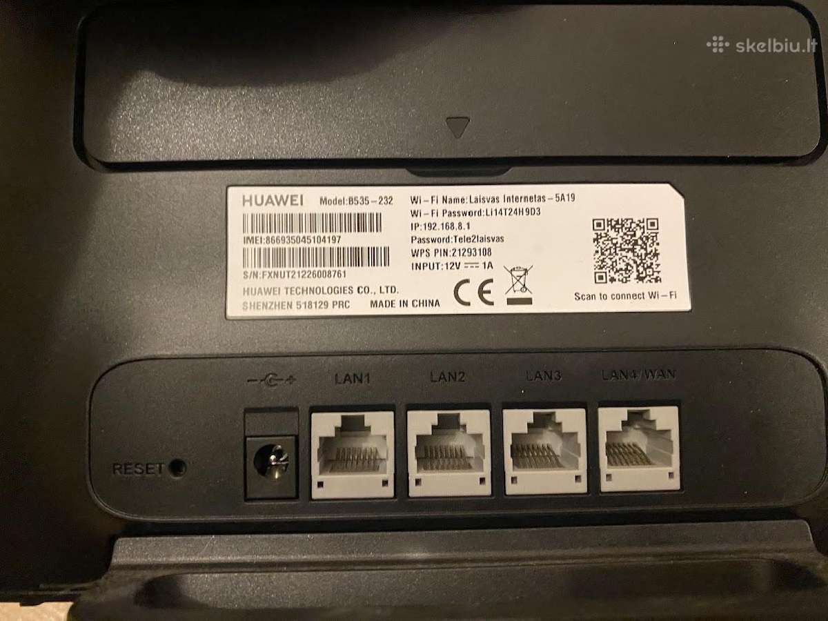 Huawei B535-232a maršrutizatorius (juodas) - nuotraukos Nr. 3