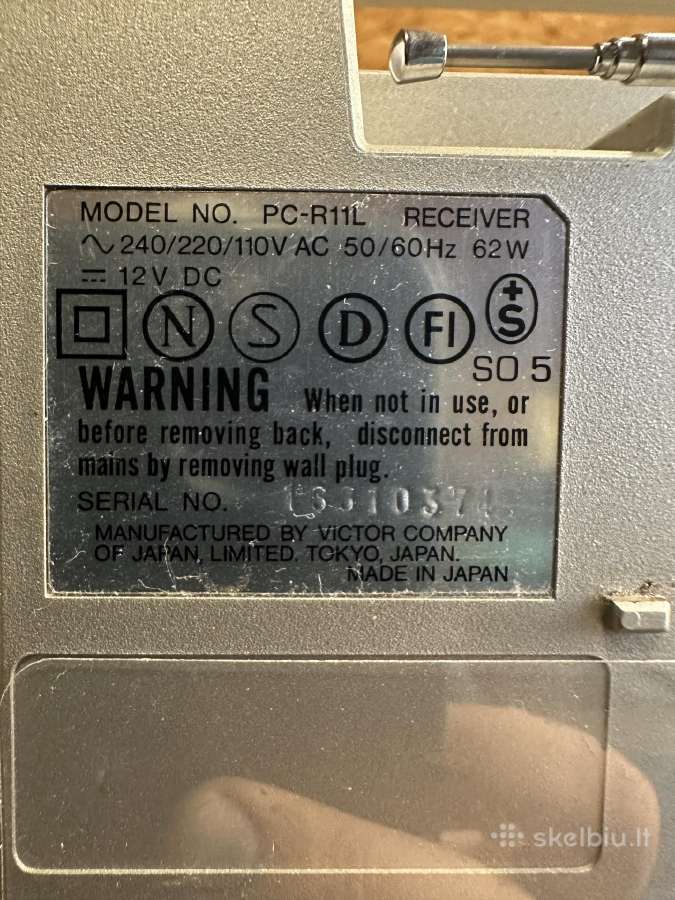 JVC Pc-11l kolekcinis Bomboxsas - nuotraukos Nr. 9