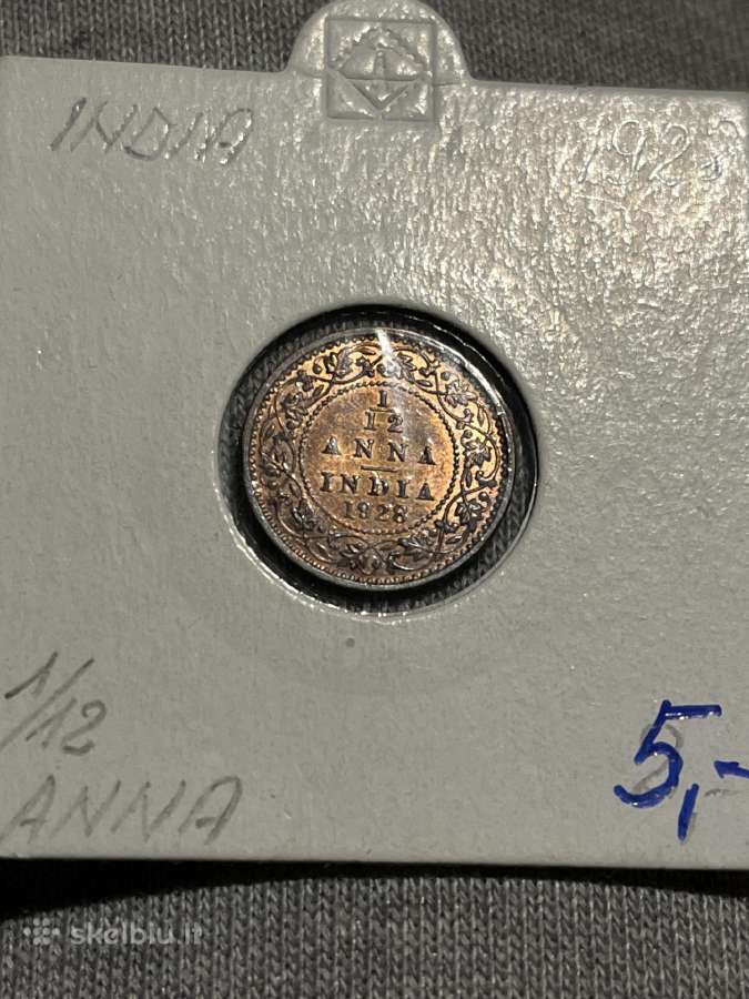 India 1928 1/12 Anna ( Anglijos kolonija) - nuotraukos Nr. 3