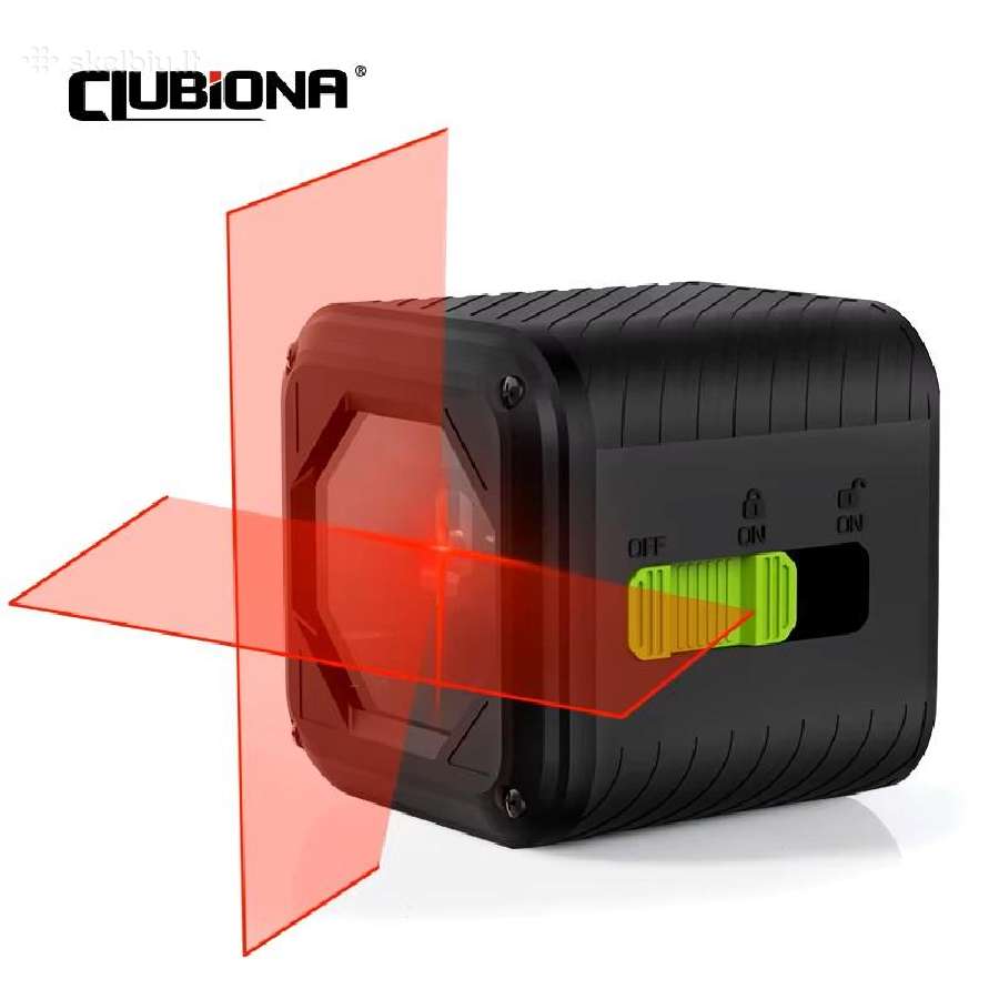 Clubiona kryžminis lazerinis nivelyras (raudonas)