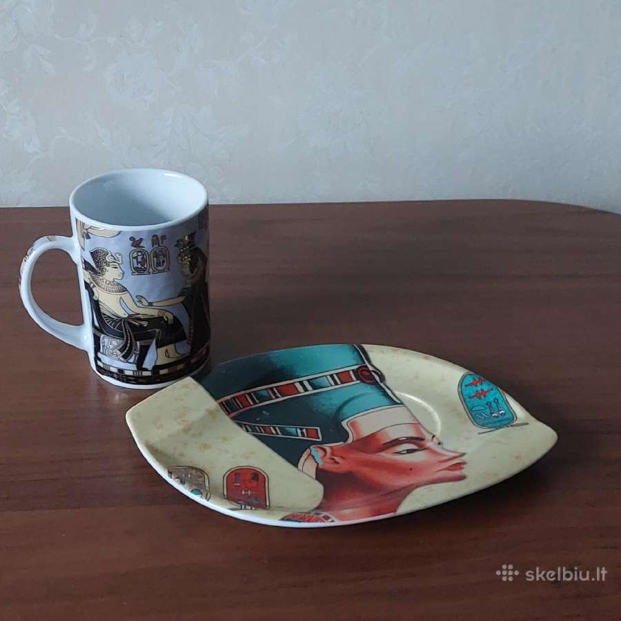 Kolekciniai puodukas ir lėkštė .Egiptas - nuotraukos Nr. 2