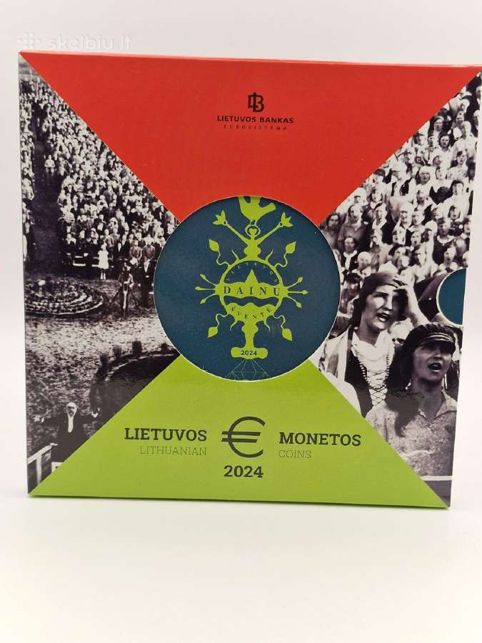 2024 Lietuva, Dainų šventė,euro monetų Bu rinkinys