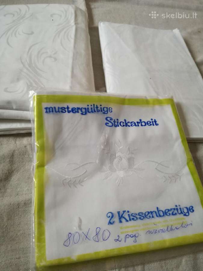 Balti patalynės užvalkalai, paklodes lino