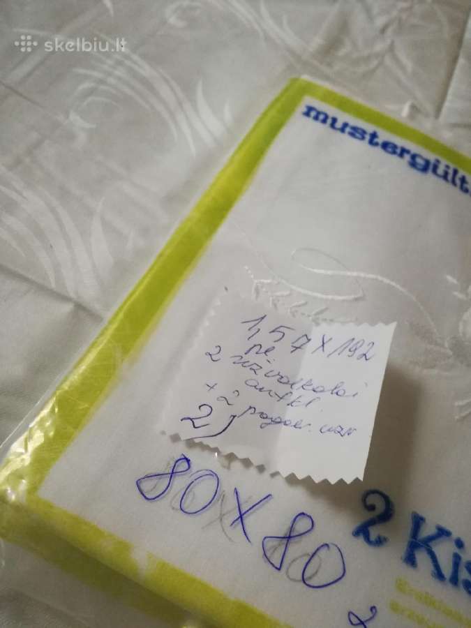 Balti patalynės užvalkalai, paklodes lino - nuotraukos Nr. 3