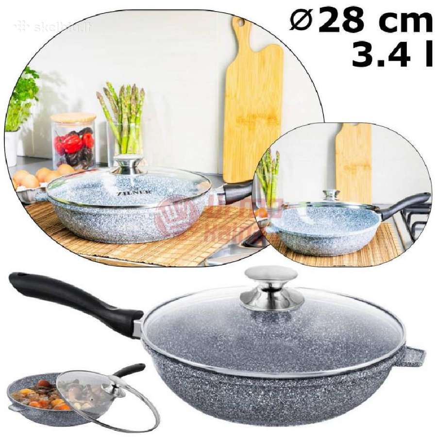 Puodų Rinkinys, keptuvės, prikaistuvas, peiliai - nuotraukos Nr. 21