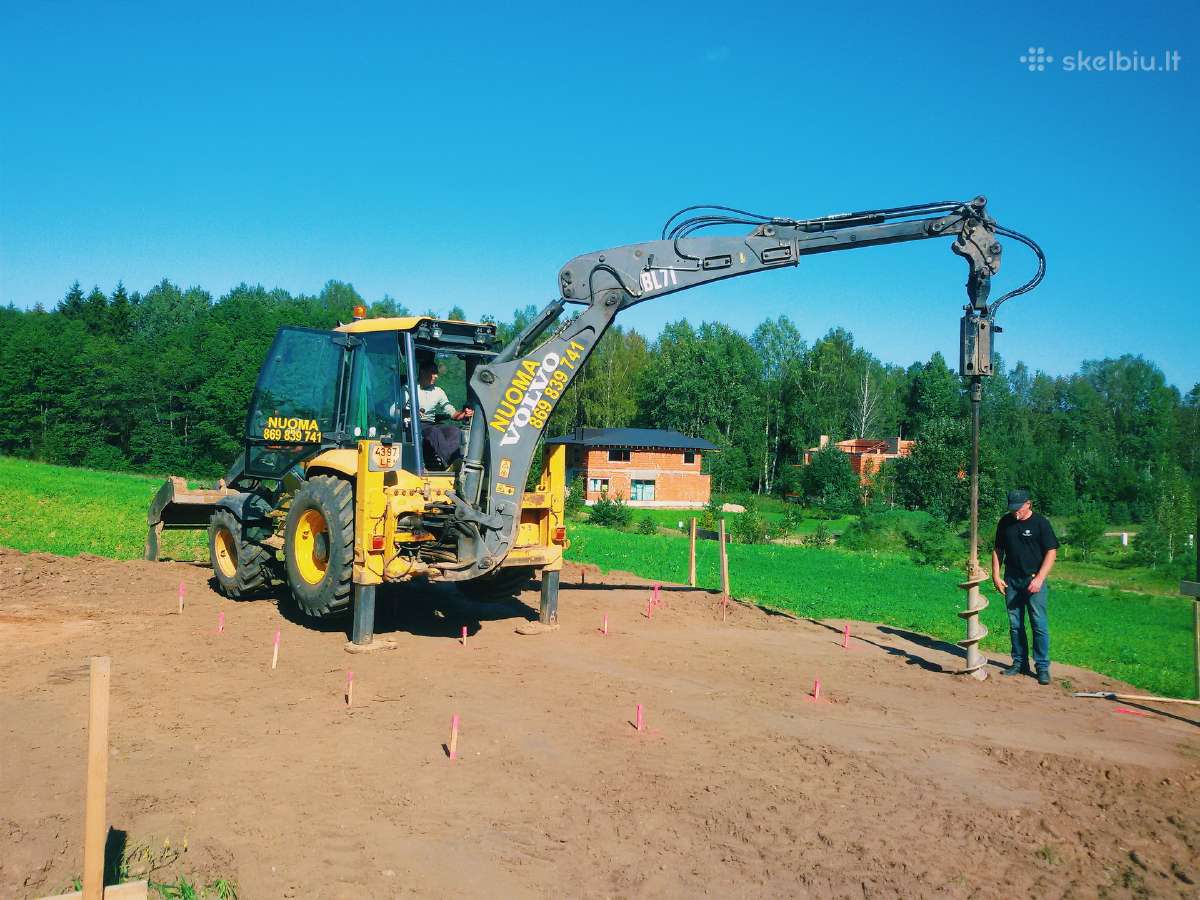 Ekskavatoriaus račioko nuoma, žemės kasimo darbai - nuotraukos Nr. 9
