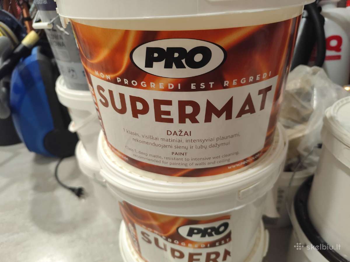 Pro Supermat 1 klasės, sienų ir lubų dažymui - nuotraukos Nr. 2