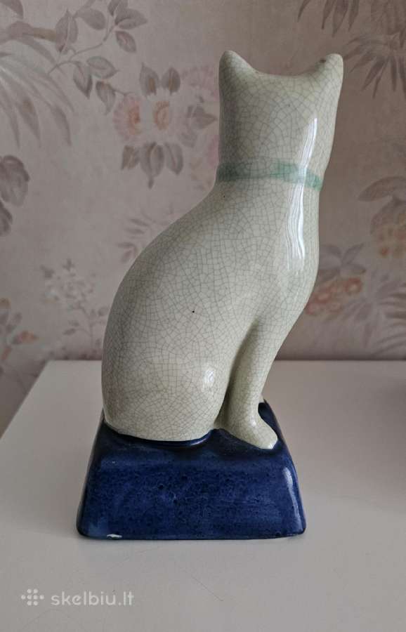 Vintažinė keramikinė katės figurėlė. - nuotraukos Nr. 3