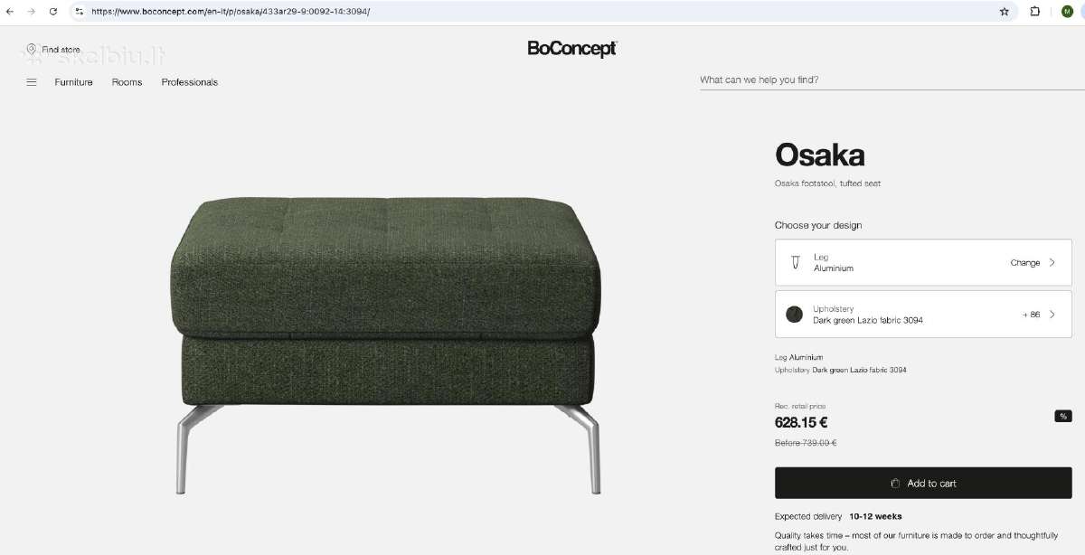Boconcept sofa ir pufas - nuotraukos Nr. 6