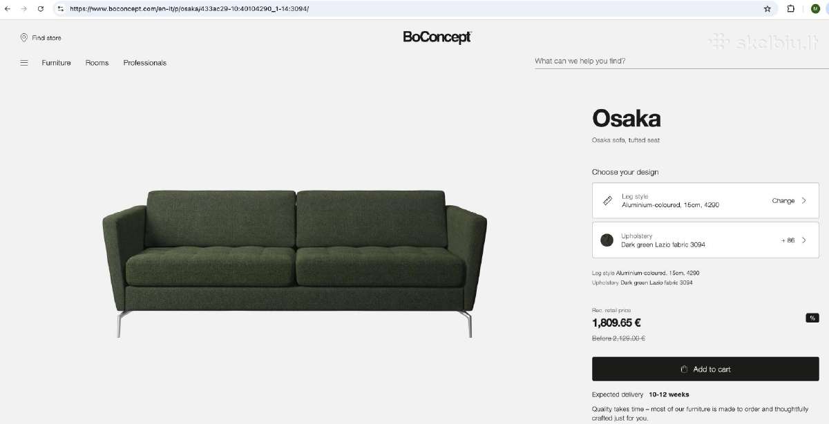 Boconcept sofa ir pufas - nuotraukos Nr. 5