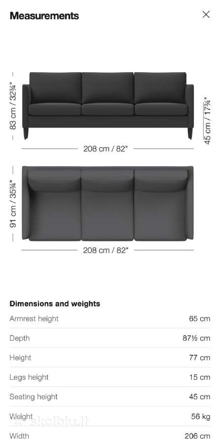 Boconcept sofa ir pufas - nuotraukos Nr. 7