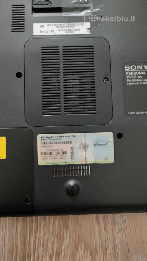 Sony Vaio Pcg-81212m Nešiojamas kompiuteris - nuotraukos Nr. 3