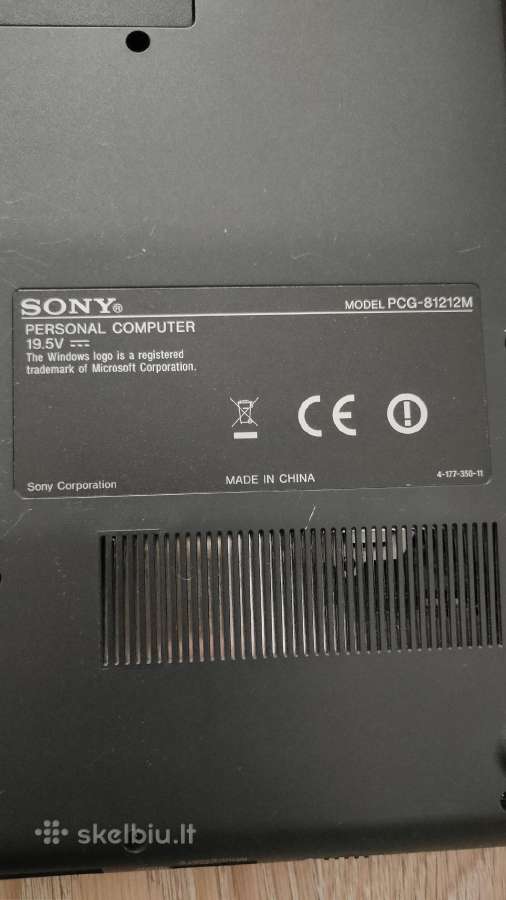 Sony Vaio Pcg-81212m Nešiojamas kompiuteris - nuotraukos Nr. 4