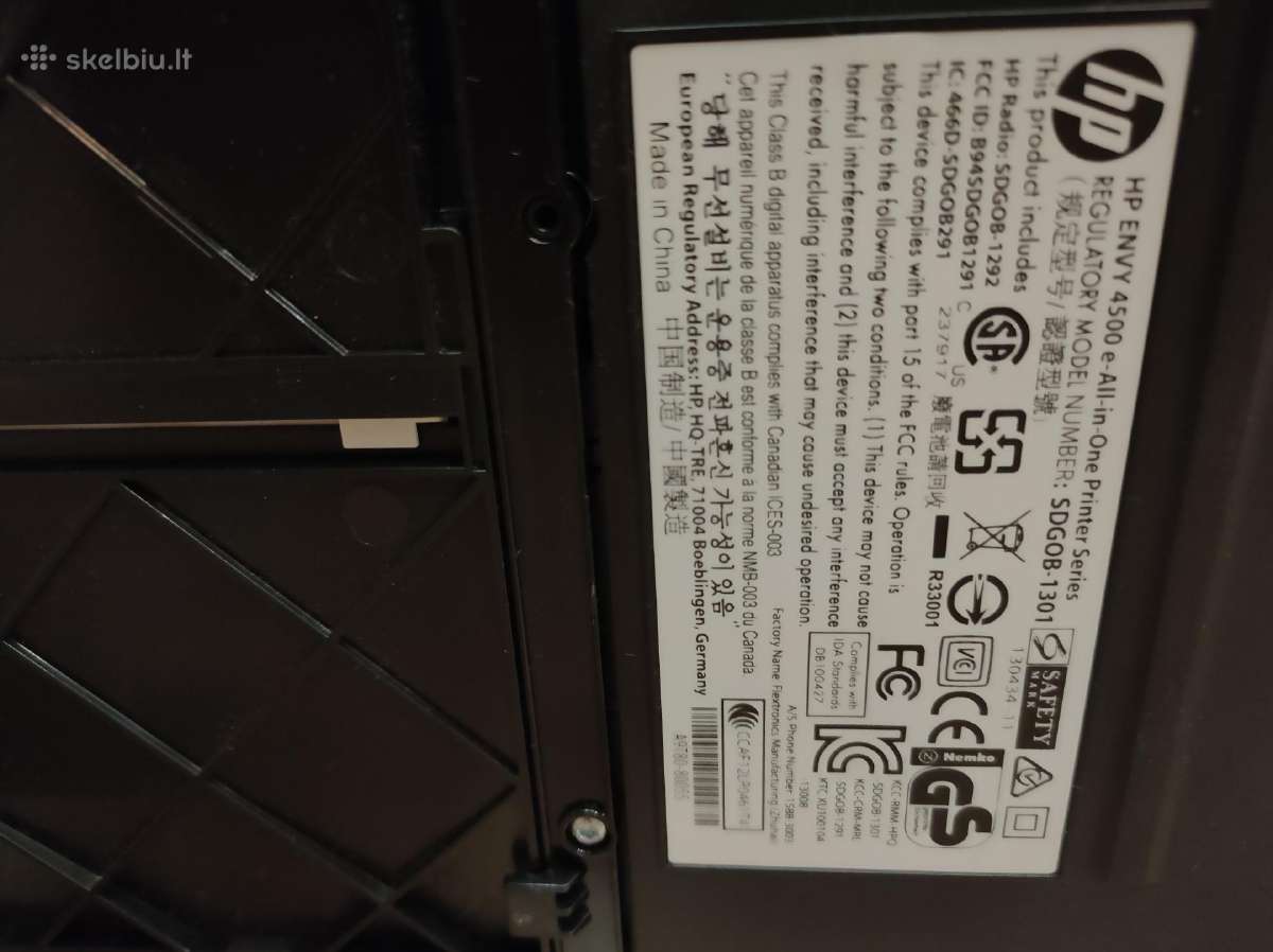 Hp Envy 4502 e-all-in-one Printer - nuotraukos Nr. 3