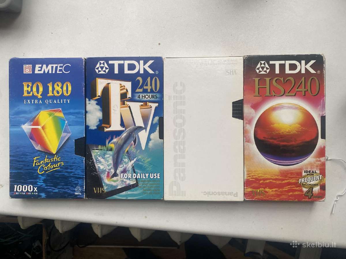Naudotos Vhs kasetės