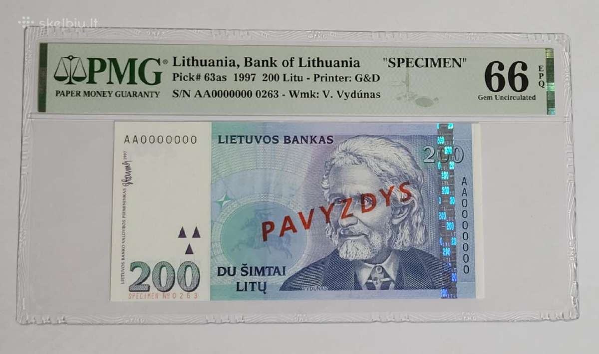 200 litų Pavyzdys Pmg66