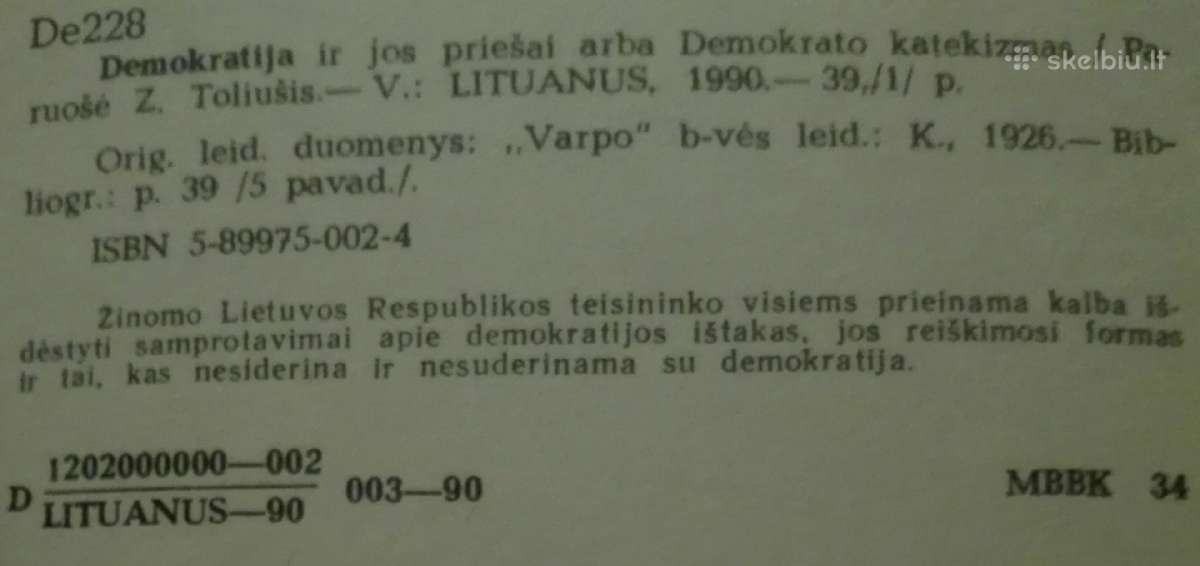 2058. Demokratija Ir Jos Priešai Arba Demokrato Ka - nuotraukos Nr. 4