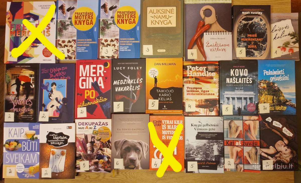 Parduodamos įvairios knygos