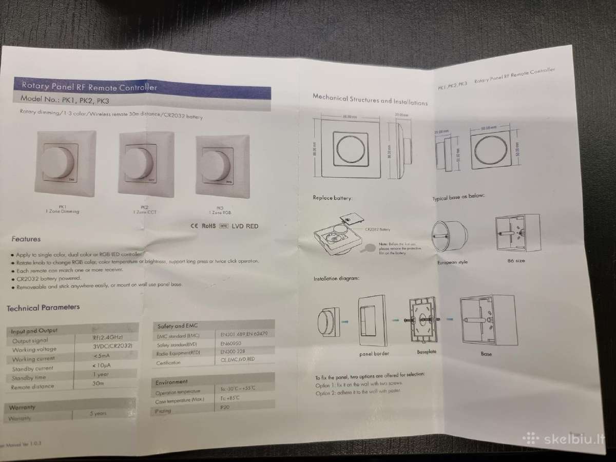 Sviesos reguliatorius. External wireless LED Pk1 - nuotraukos Nr. 6