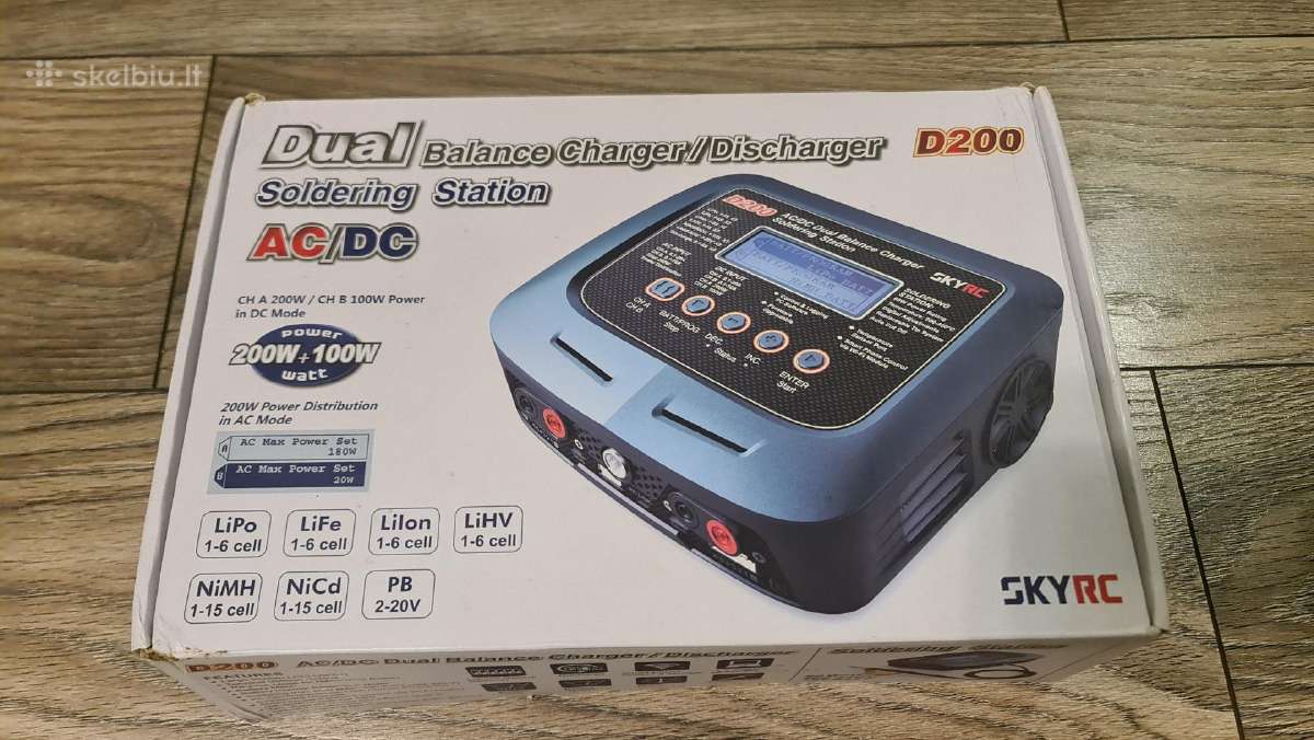 Baterijų pakrovėjas Skyrc D200 - nuotraukos Nr. 3