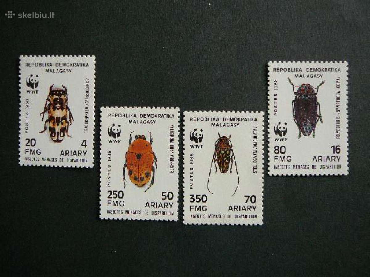 Vabalai Madagaskaras 1988 svarus mdg293
