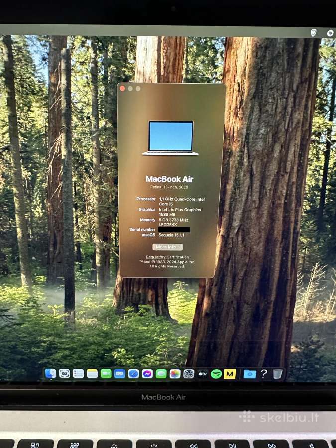 Apple MacBook Air 2020 i5 - nuotraukos Nr. 5