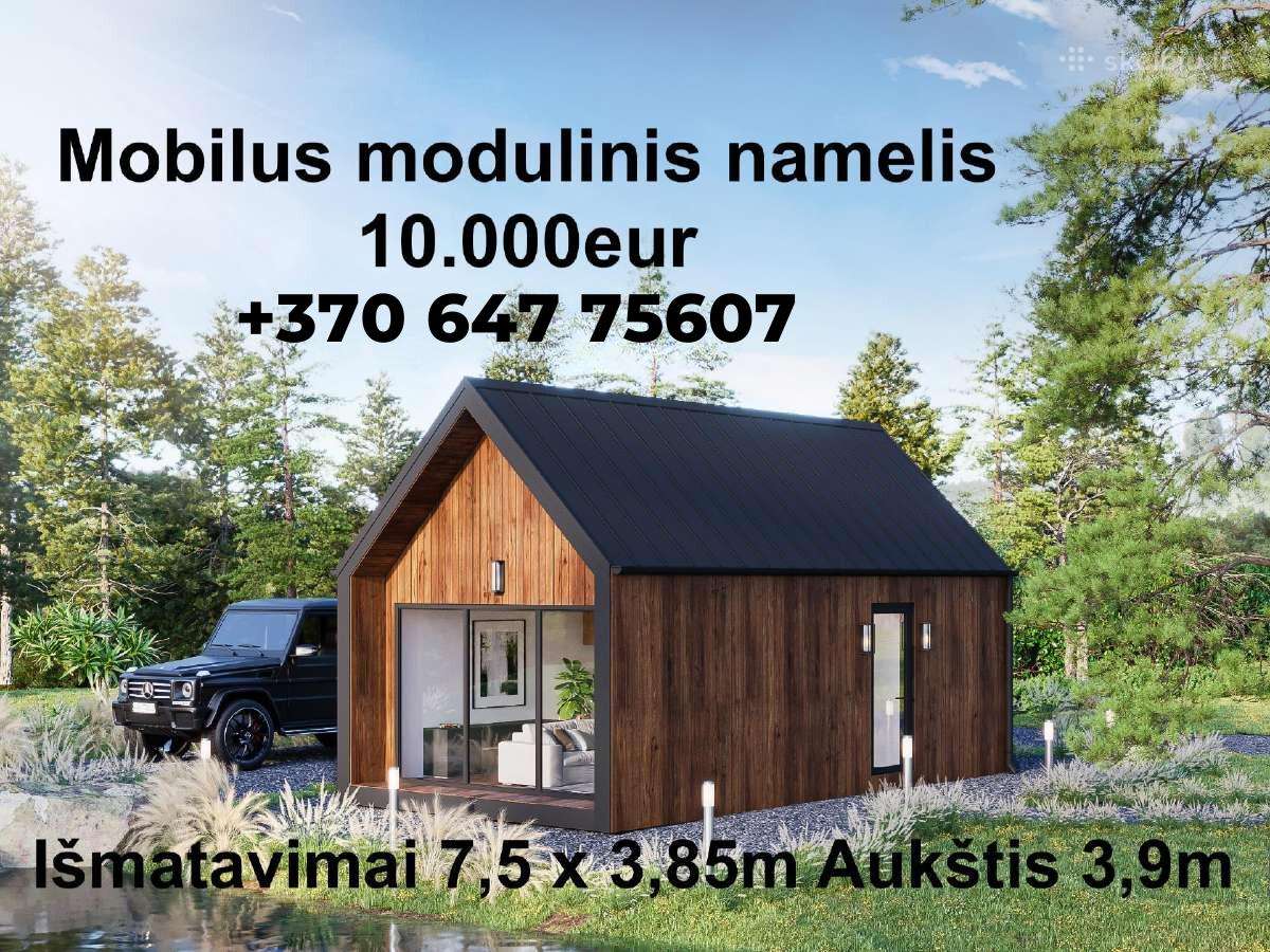 Pigiausias Mobilus Modulinis Namelis 7,5x3,85m.