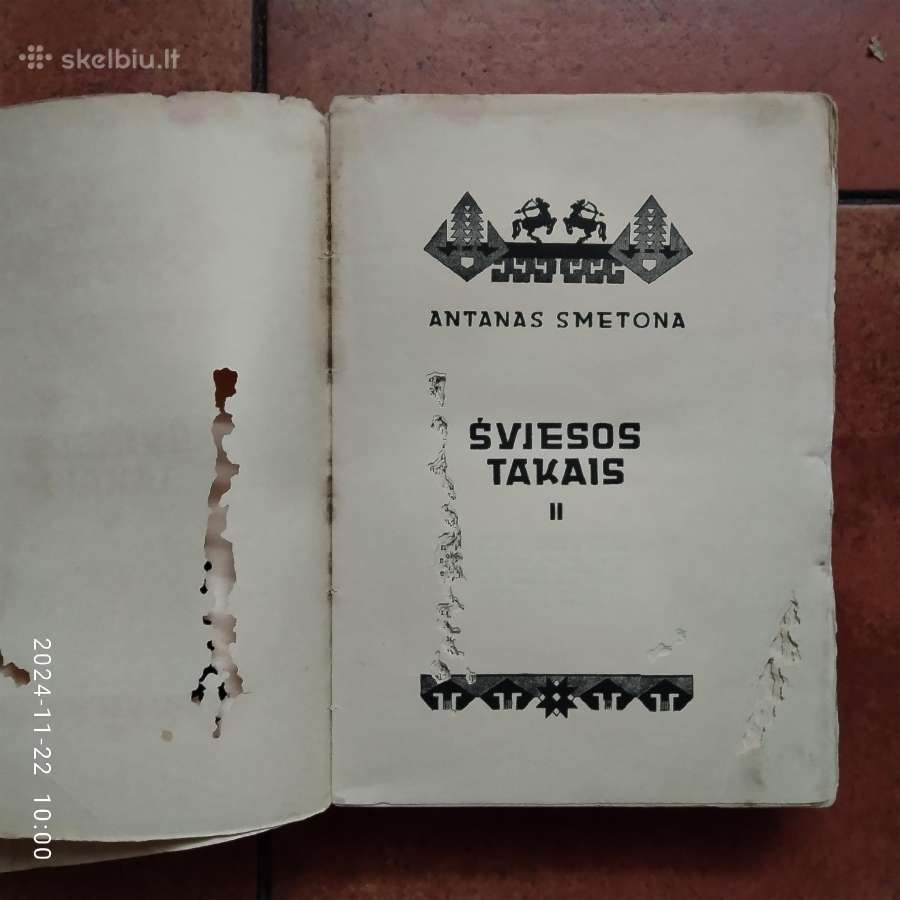 Antanas Smetona "Šviesos takais" 1930 m. II tomas - nuotraukos Nr. 3