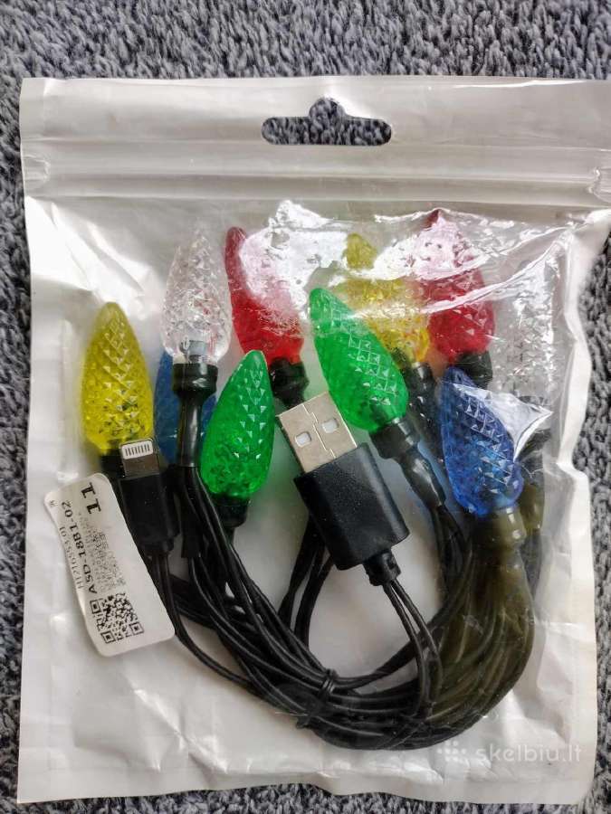Kalėdinis telefono įkroviklio laidas