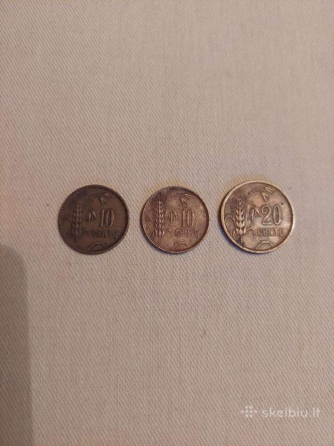 Lietuvos Smetoniniai Centai 3 Vnt. Originalus.