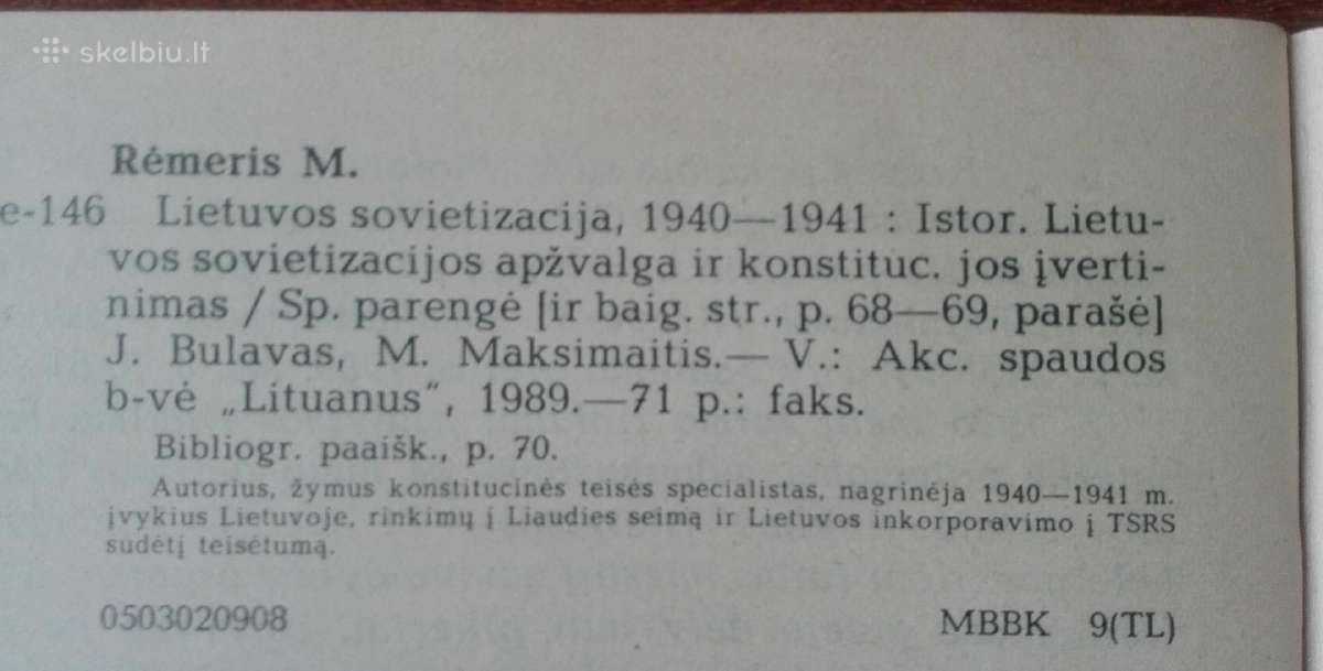 2074. Lietuvos Sovietizacija 1940 - 1941 Rėmeris M - nuotraukos Nr. 3