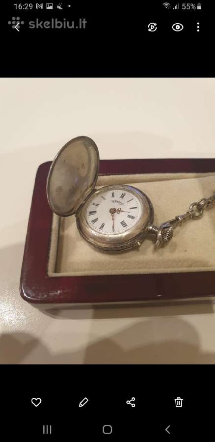 Sidabrinis senovinis laikrodis - nuotraukos Nr. 3